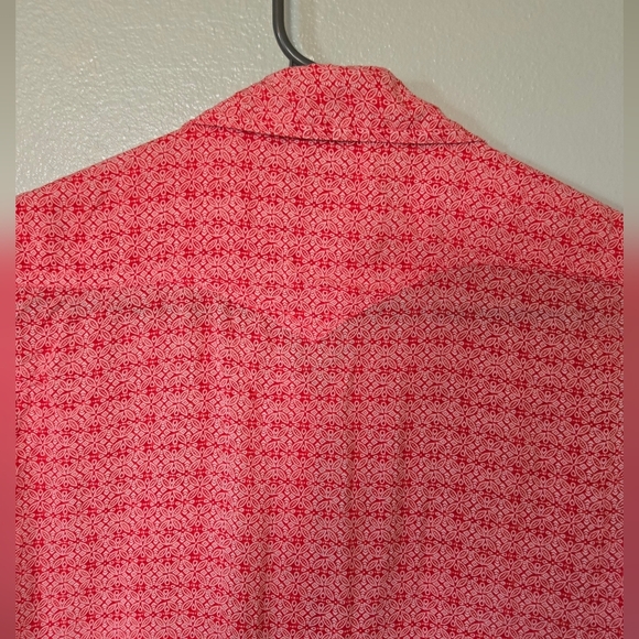 Wrangler | Red Sleeveless Western Shirt Size Large - Picture 4 of 8